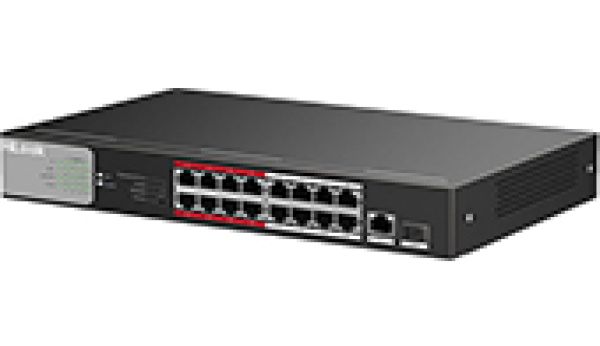 16-Port 100M PoE + 1-Port SFP 1000M Switch HILOOK NS-0318P-135